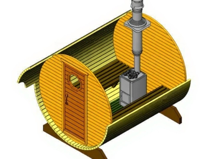 Баня-бочка, 2м