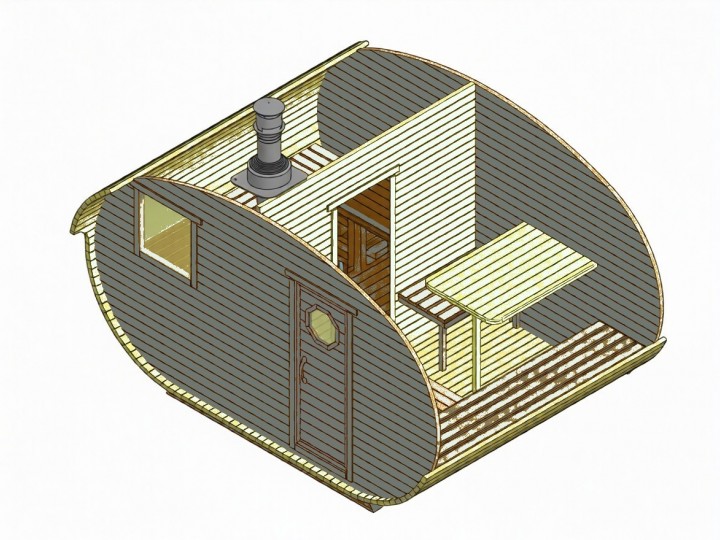 Баня-овал, 4х3м